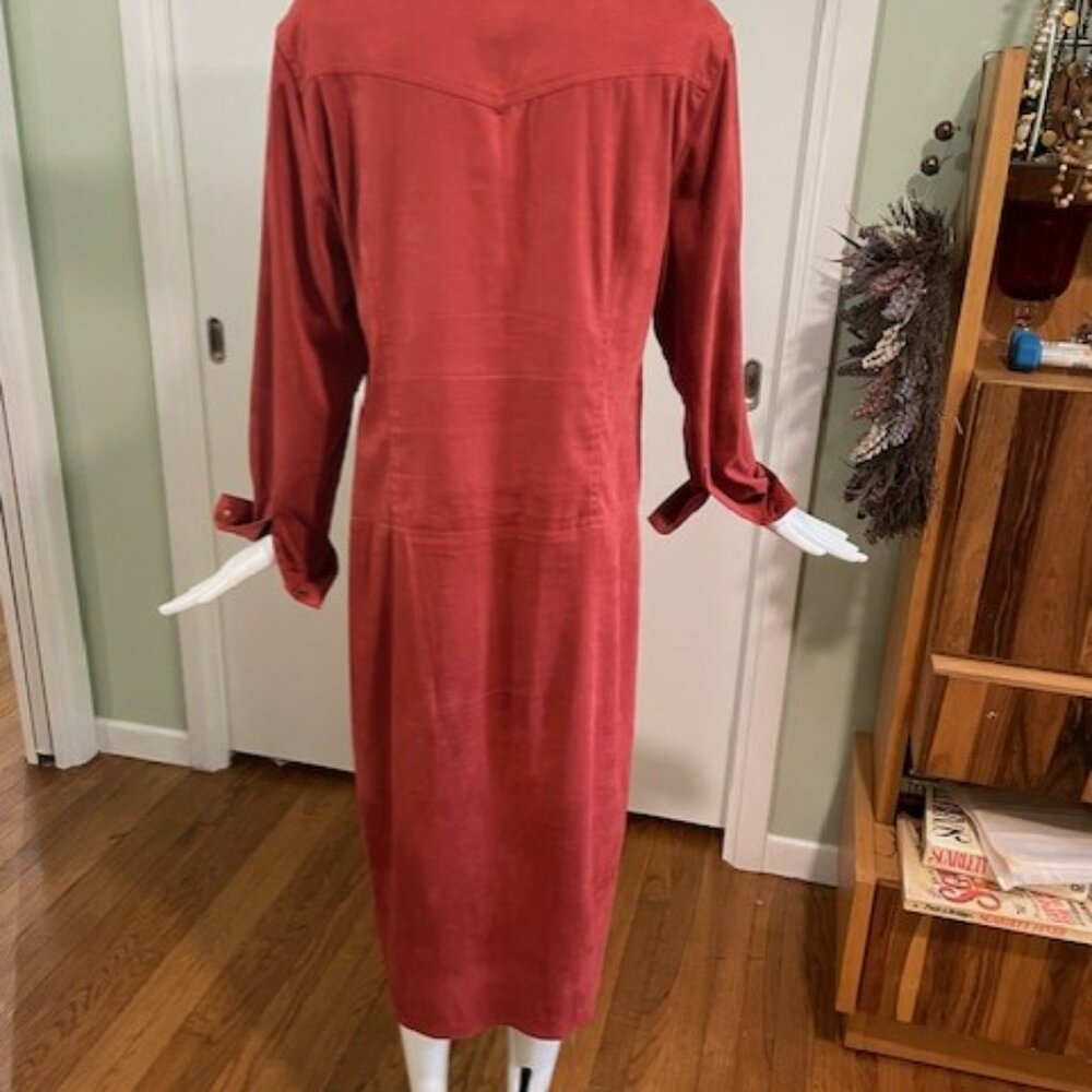Coldwater Creek Fall Suede (pseudo) Midi Dress - Picture 6 of 6